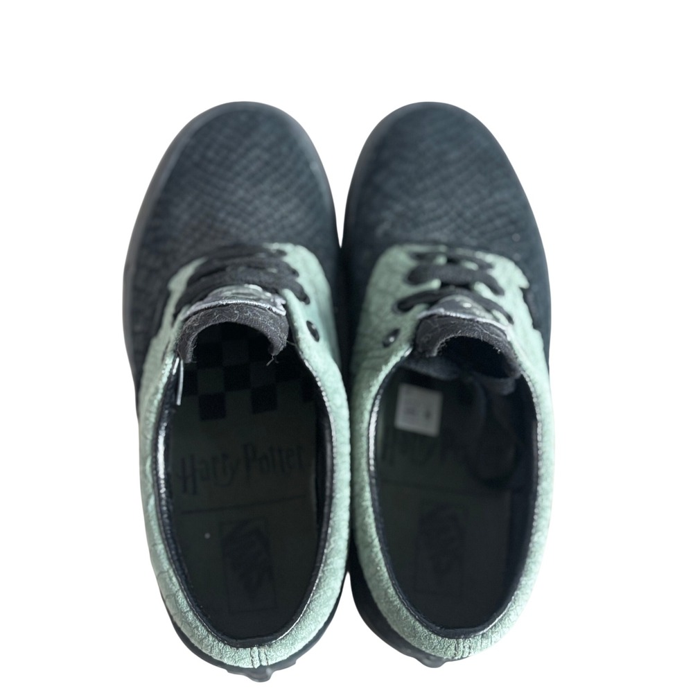 Vans Era Harry Potter Slytherin Sneakers Black Green Snakeskin Mens 5.5 Womens 7 - Picture 2 of 6